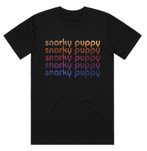 Snarky Puppy Repeating Logo T-Shirt - Black