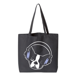 Snarky Logo Tote Bag (Purple Earphones)